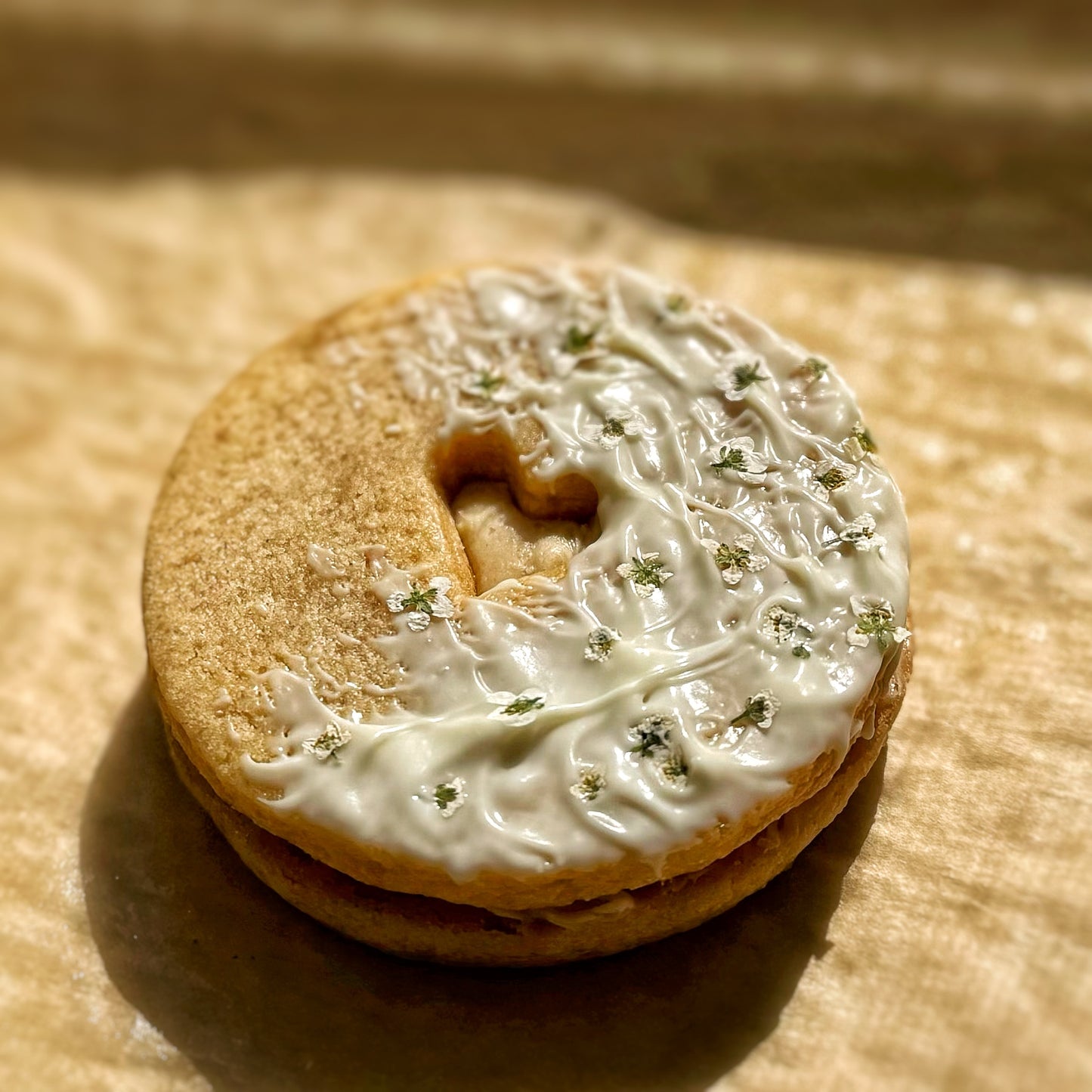 Lemon Curd Ganache Sandwich Cookies